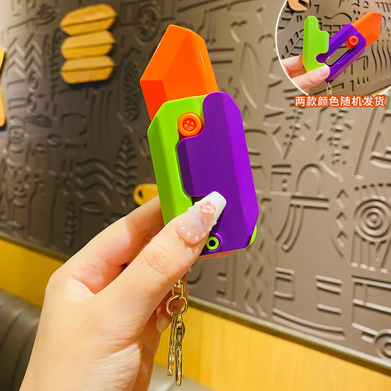 Wholesale Radish Knife Shaped Decompression Toy Plastic Keychain